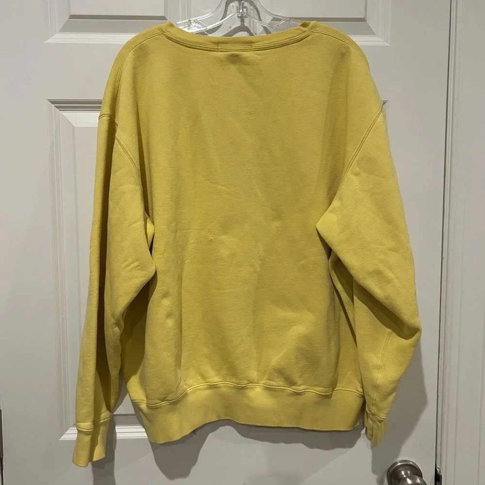 VTG Polo Ralph Lauren Sweatshirt Mens XL Yellow Crewneck 90s Made In USA Tag